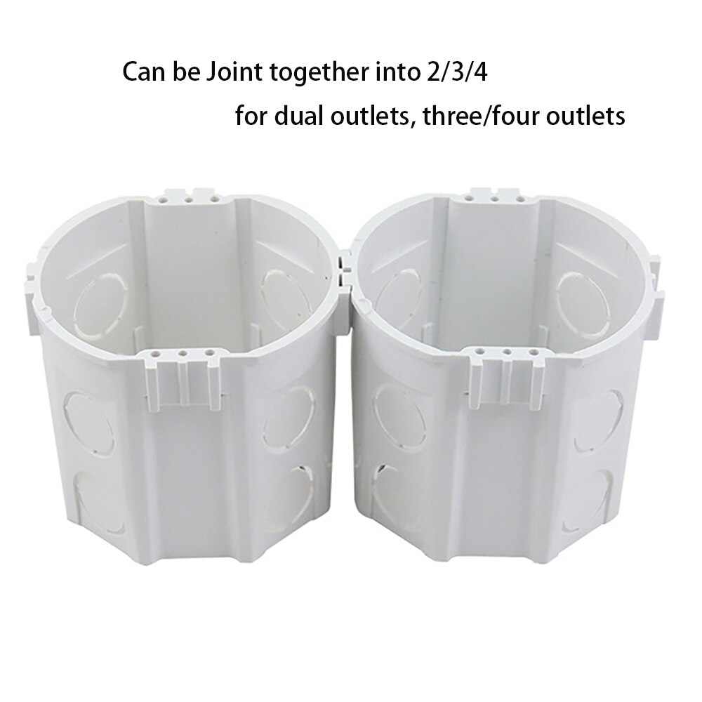 Junction Box EU Germany Standard Electrical Mounting Rectangle Handy Secret Stash Conduit Wall Mount Switch Boxes PVC Material