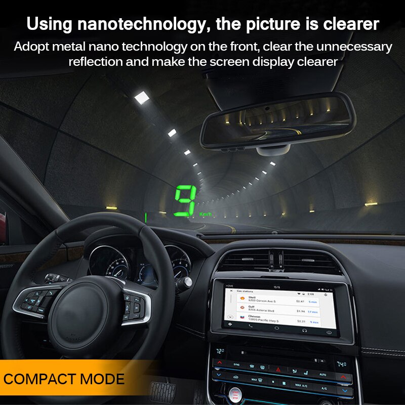 Universal Voiture HUD Projector Car Auto Display Electronic Windshield Projector HD Picture Car Display