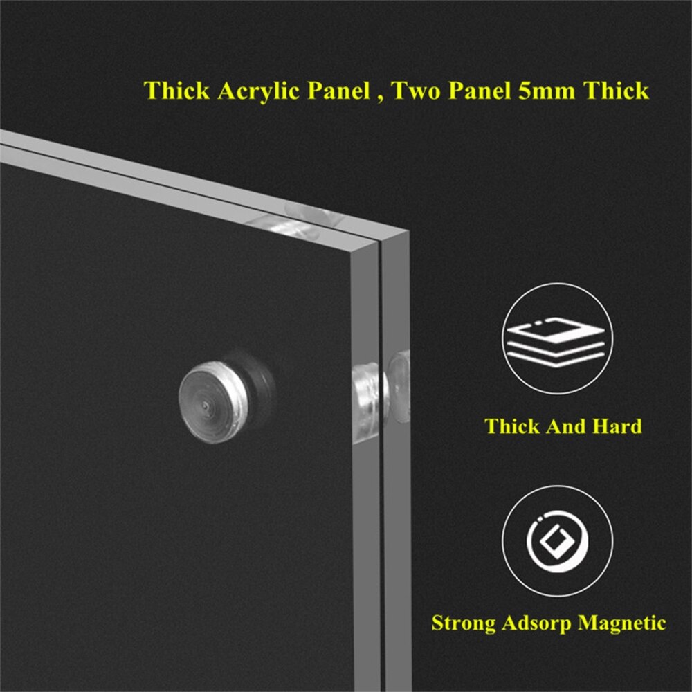 A6 Magnetic Acrylic Sign Holder Stand Place Picture Sign Frame Display Stand for Mobile Advertising Equipment
