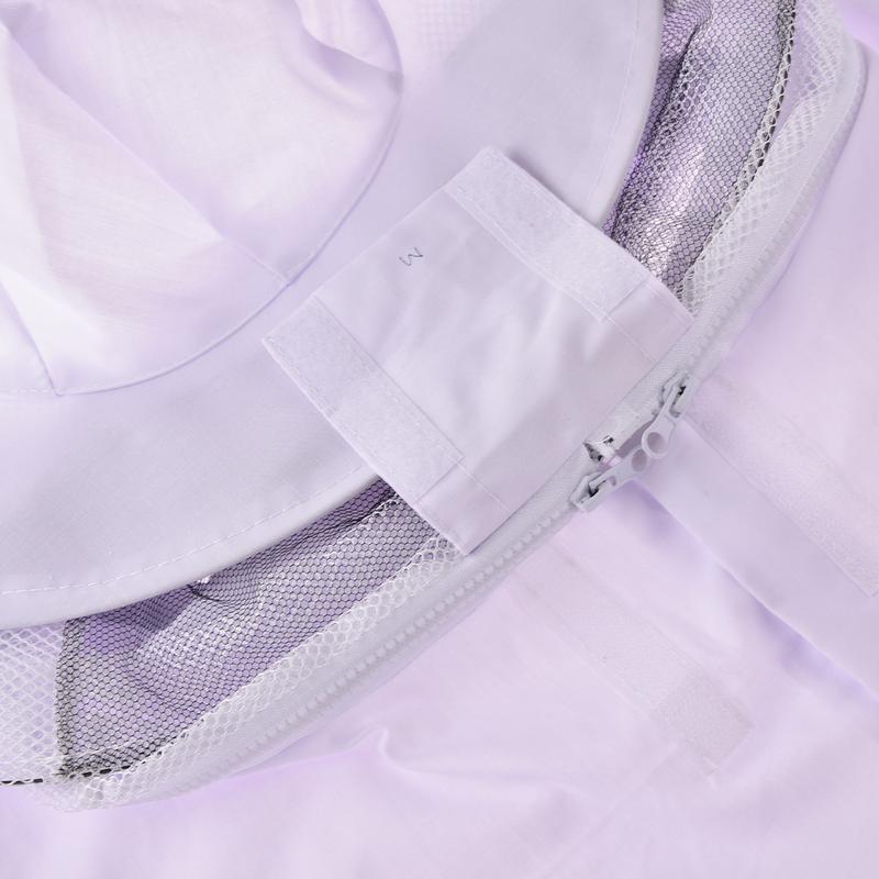 Traje de protección blanca para apicultura de cuerpo entero duradero abrigo de abeja protección Apidae miel Anti pico ropa de protección práctica