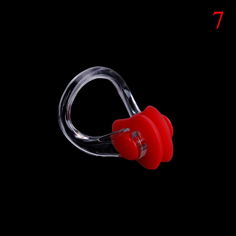 2pcs swimming nose clip soft and comfortable silicone nose clip swimming accessories: Red 7