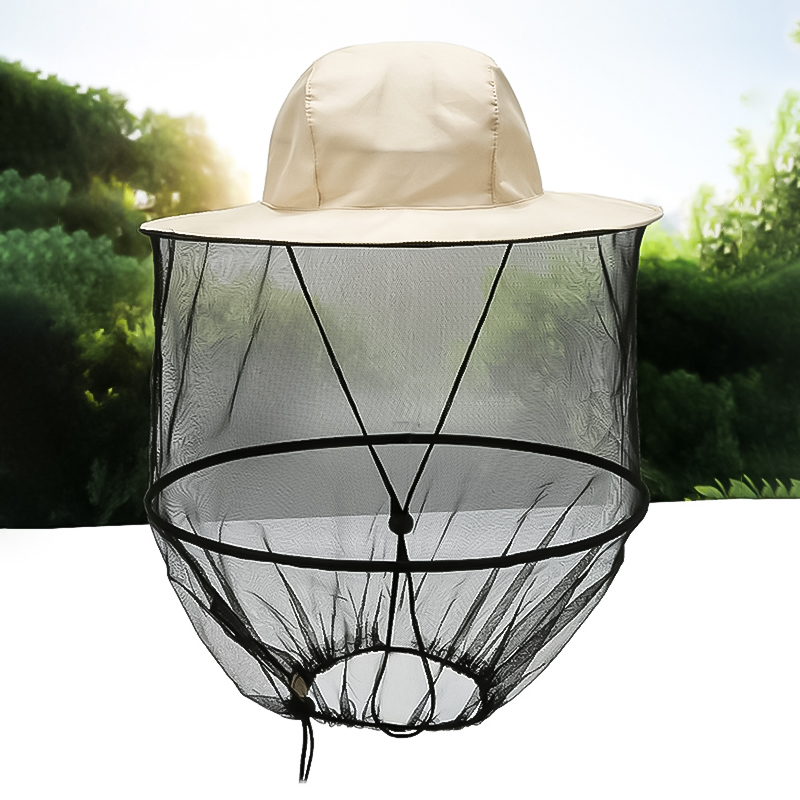 Gorro de pesca de malla para hombre y mujer, gorro para guardar abejas con mosquitera, previene el sol, UV, sombrilla para exteriores, cubre la cabeza para caminar