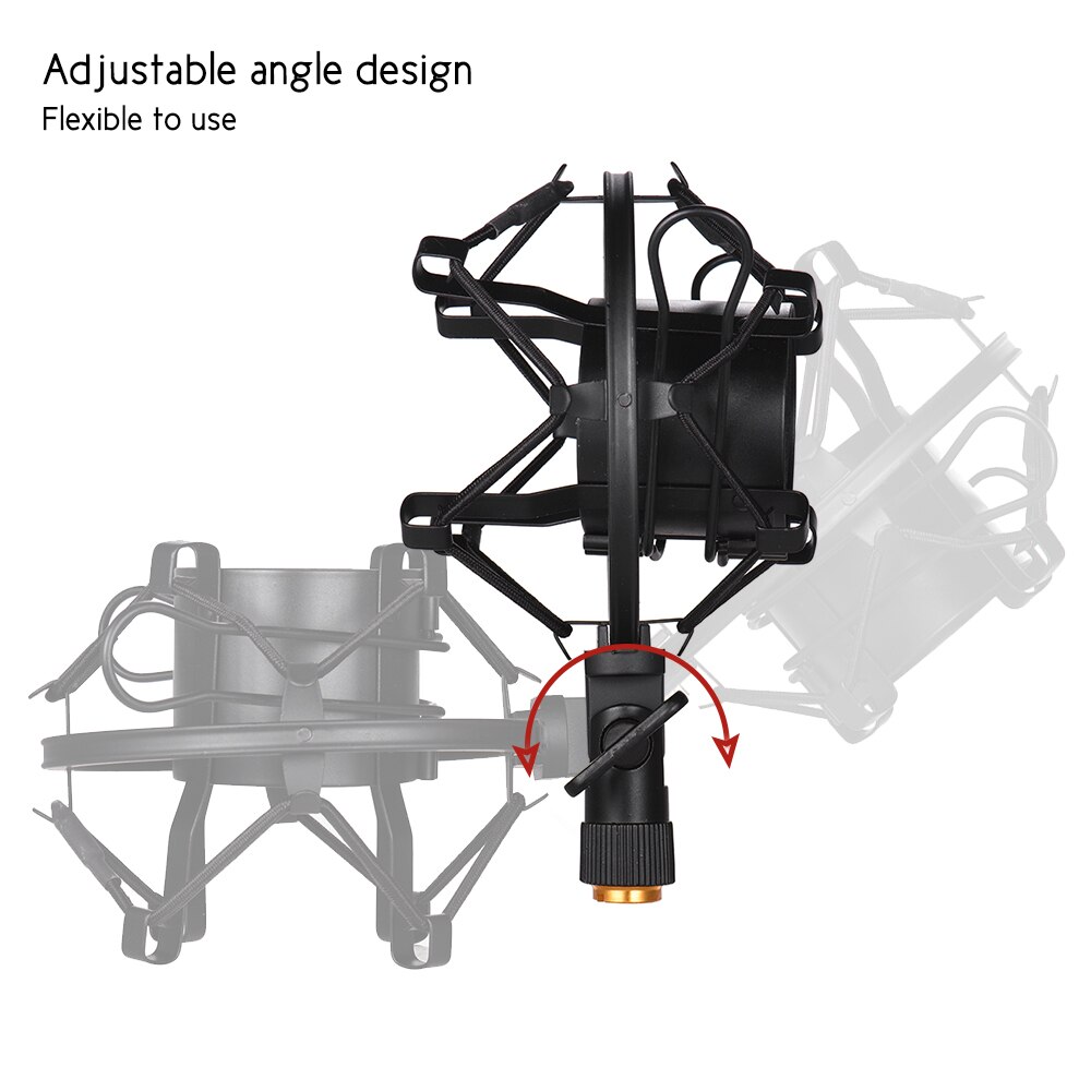 Univerdal Condenser Microphone Mic Shock Mount Holder Anti-vibration Recording Studio Microphone Stand Shock Mount Metal