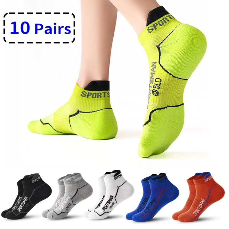 5/10 paires de chaussettes de cheville pour hommes de , chaussettes de sport douces et respirantes, maille décontractée, athlétique, été, coupe fine, courtes, Sokken, taille 38-44