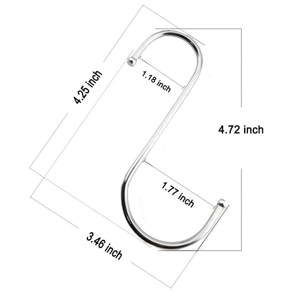 10 Pcs Set S Hooks for Hanging Rustproof Hanging Hooks Heavy Duty Stainless Steel Hooks Kitchen Closet Hooks Hanging Plants