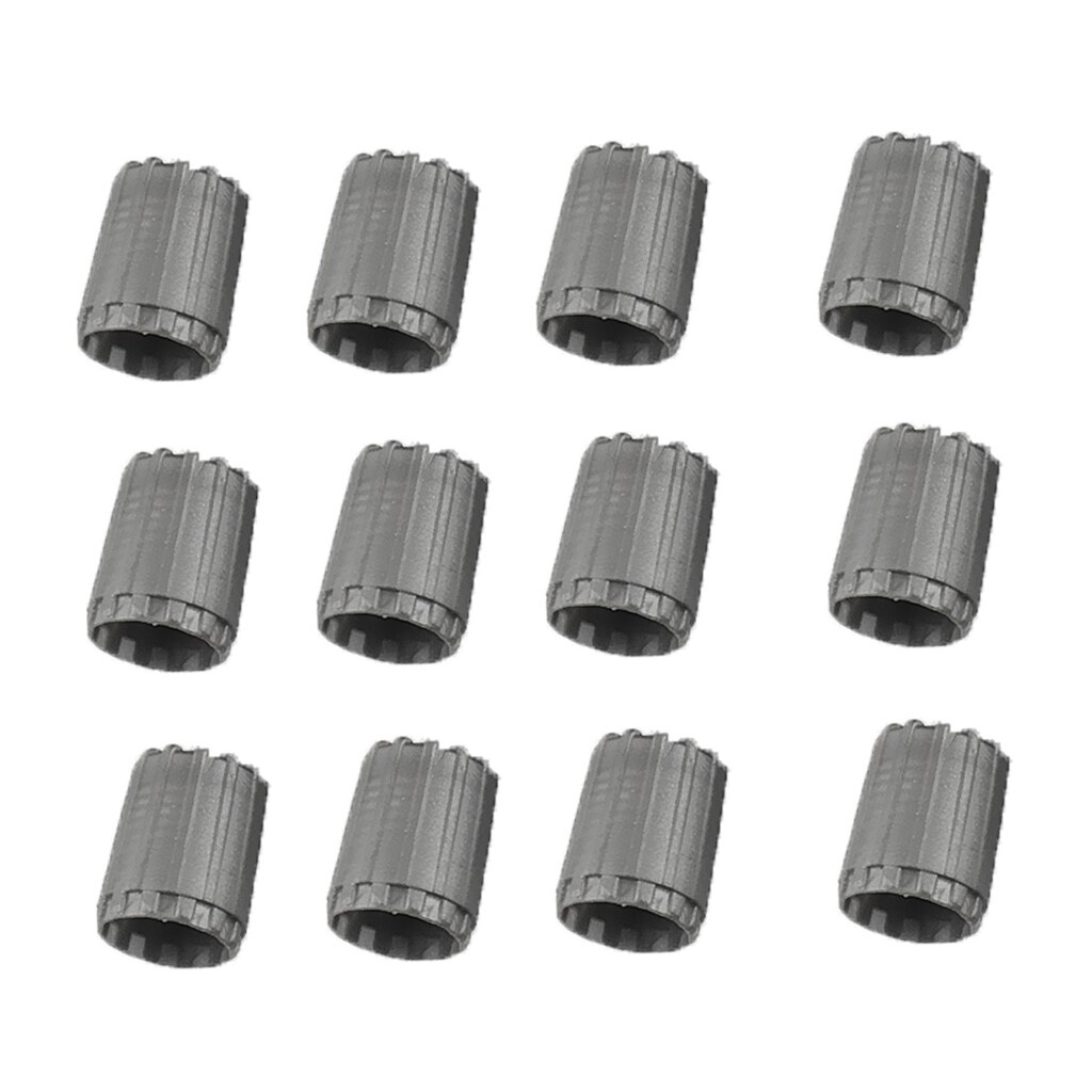 Bouchons de tige de Valve de pneu gris, 12 pièces, capuchon TPMS avec joint torique intérieur