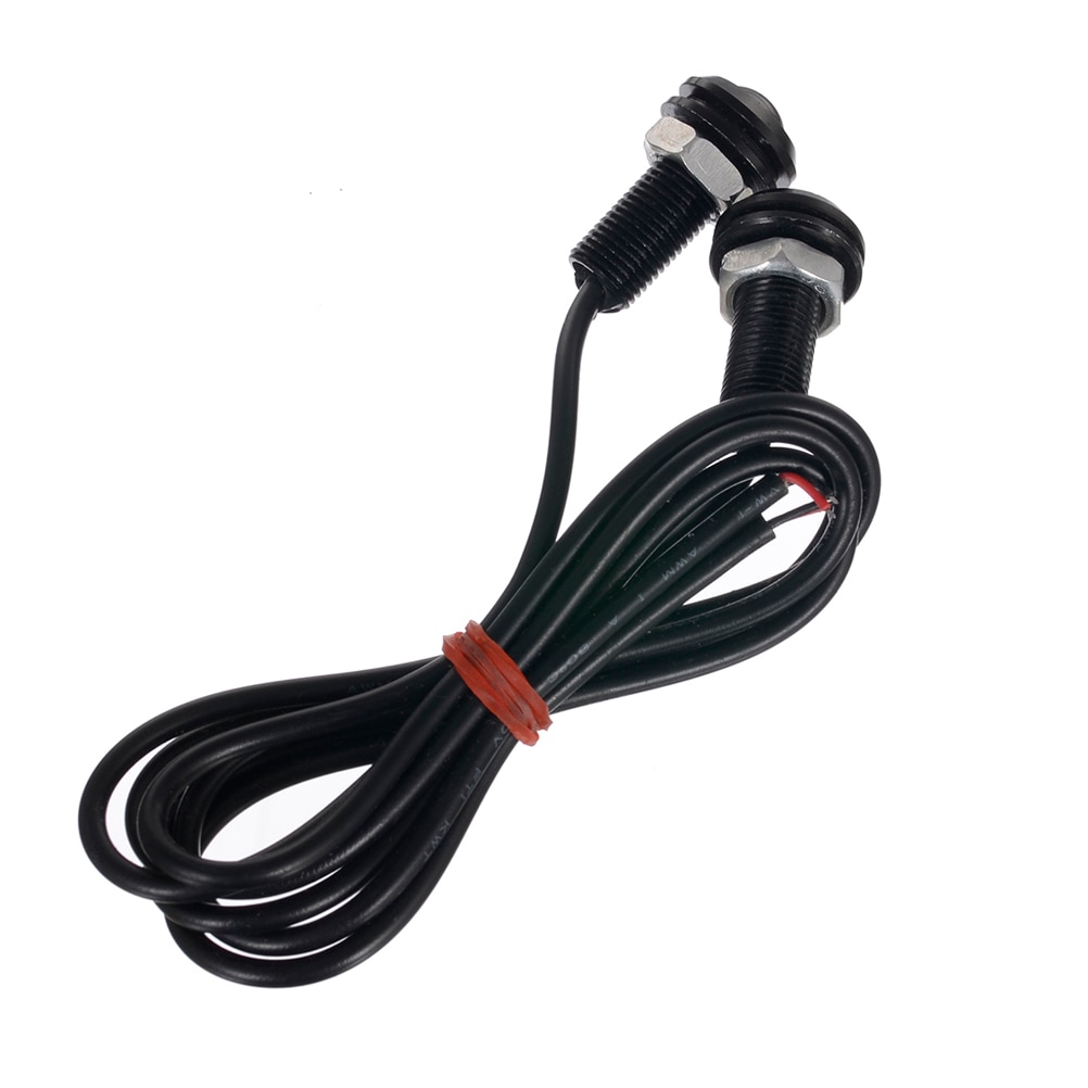 2pcs Universal Waterproof 18mm Eagle Eye LED Lights Car Motor Turn Signal Fog Light DRL Tail/Head Backup Lights Bulbs