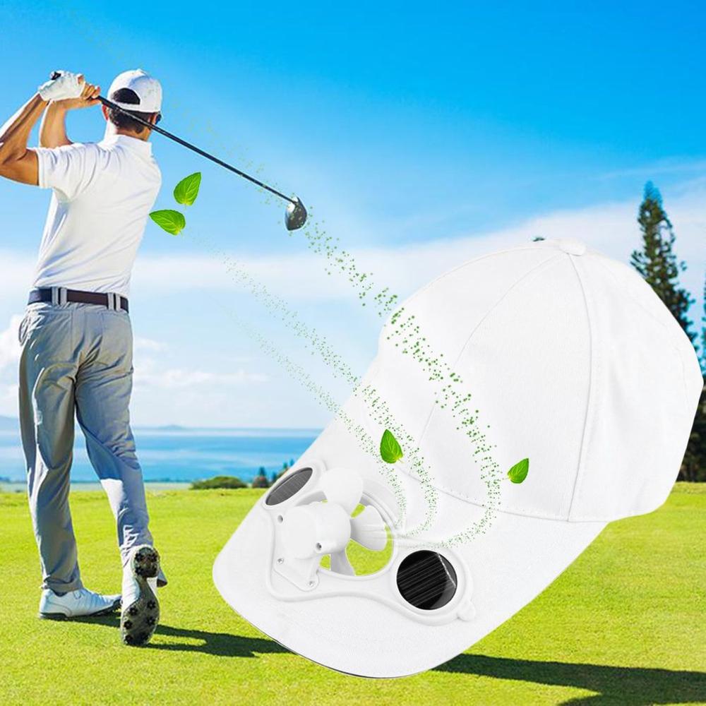 Airconditioning luchtkoeler hoed pet met zonne-energie koelventilator voor fietsen energiebesparend vissen zomer
