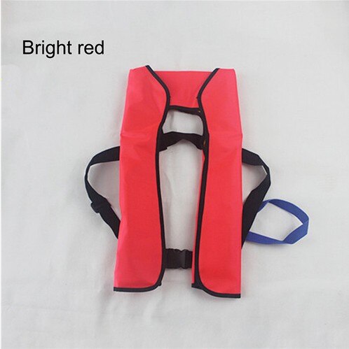 Swiming Life Vest-chaleco salvavidas de pesca, 5 segundos, automático, inflable, de rescate, 15kg, kayak de flotabilidad, mujer/hombre: BRIGHT RED