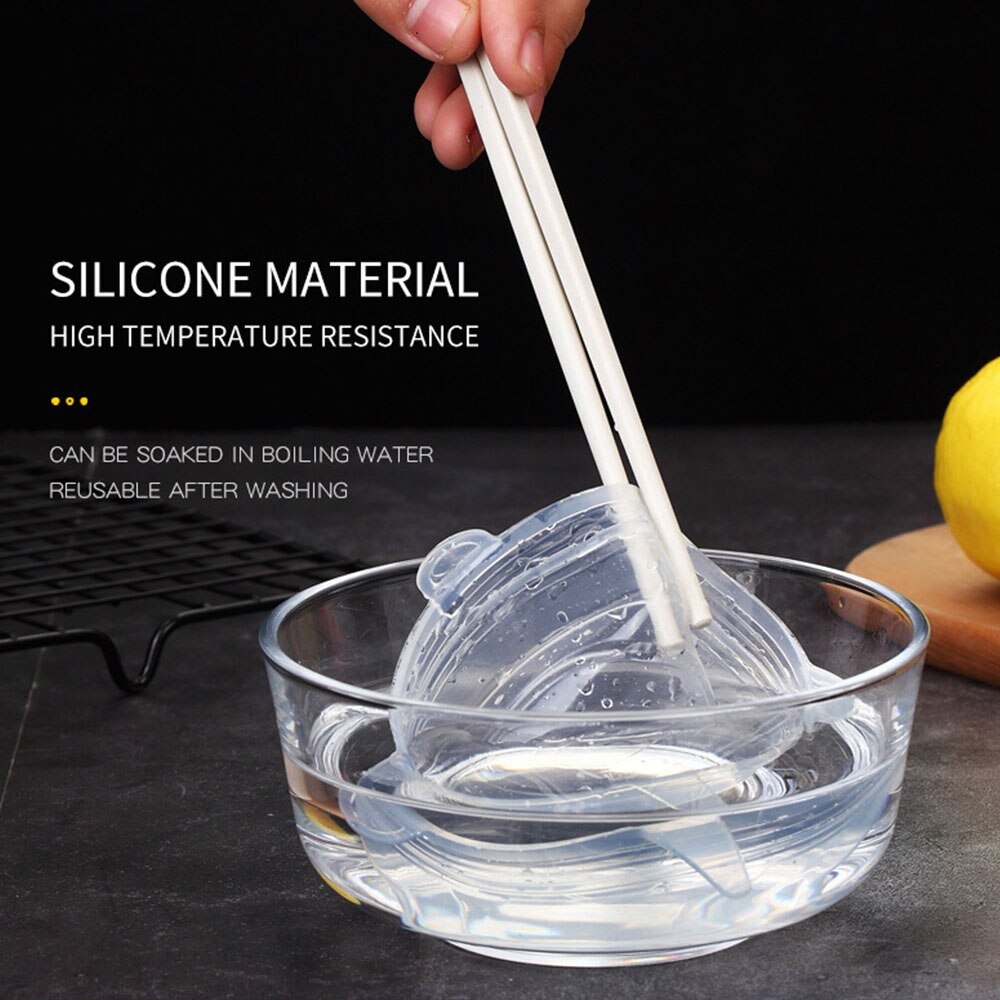 Cubierta protectora Universal de silicona para alimentos, 6 uds., funda para tapa, recipiente flexible, funda para alimentos frescos, funda para microondas, accesorios de cocina