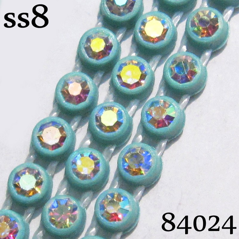 SS8 10 Meter Kunststoff Strass Streifenbildung Für einheimisch Perlen Schmuck Ohrring Strass Trimmen Kleidung Zubehör: Rose