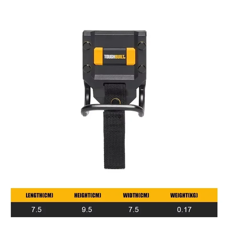 TOUGHBUILT TB-52 Modulare Hammerschlaufe, tragbarer Hammeraufhänger, Heimhammer, Gürtelschnalle, Elektrowerkzeug-Zubehör