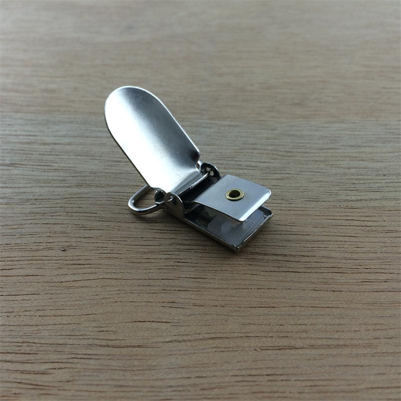 100 stk 20mm 0.8 '' sølv metal seleclips beklædningsplastik tand