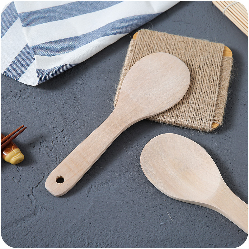 1pc carboniseret bambus træ riskoger nonstick ris skeer ris