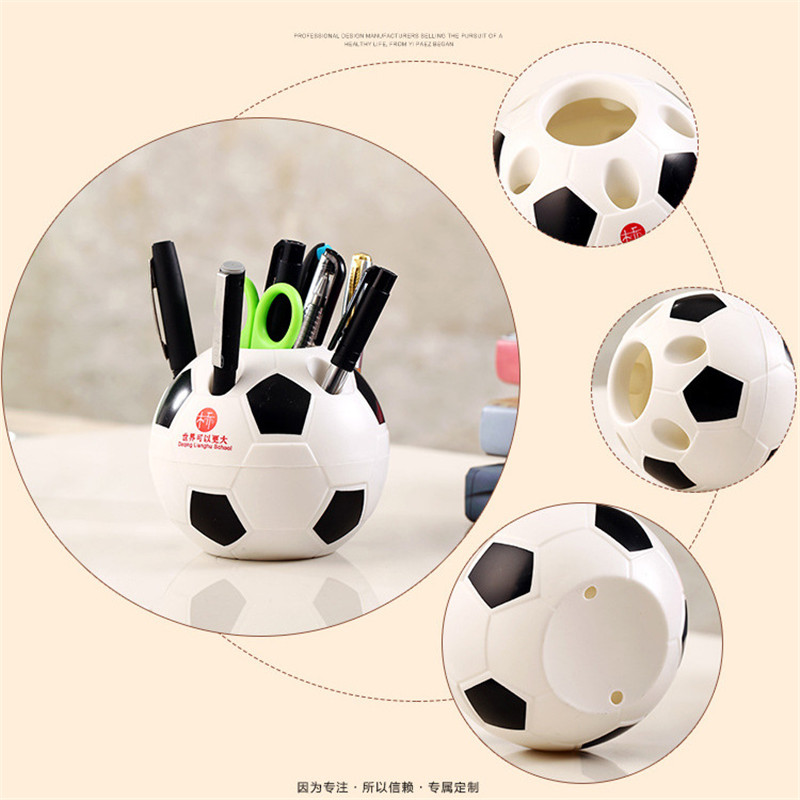 Yeeliv Pot à Crayons Créatif Pour Enfants - Motif Football - Pour B Pour Bureau Ecole Maison Etc Rouge Avec 2 Balles Anti St Amz B0ccrrh421