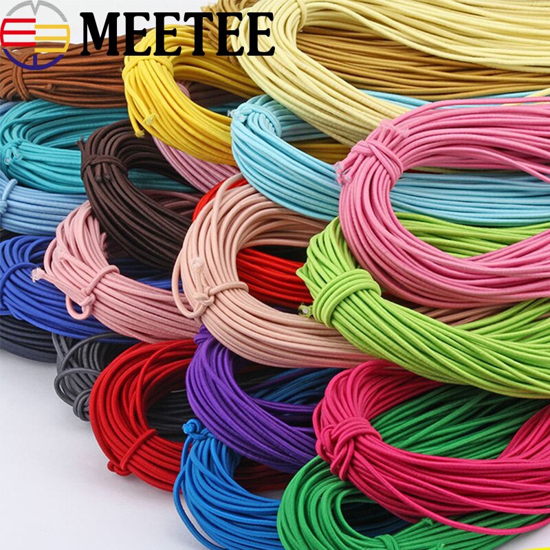 43 meter 2mm miljøvennlig rund gummi elastisk snor stretch elastiske bånd tau smykker armbånd lage plagg tag gjør selv håndverk