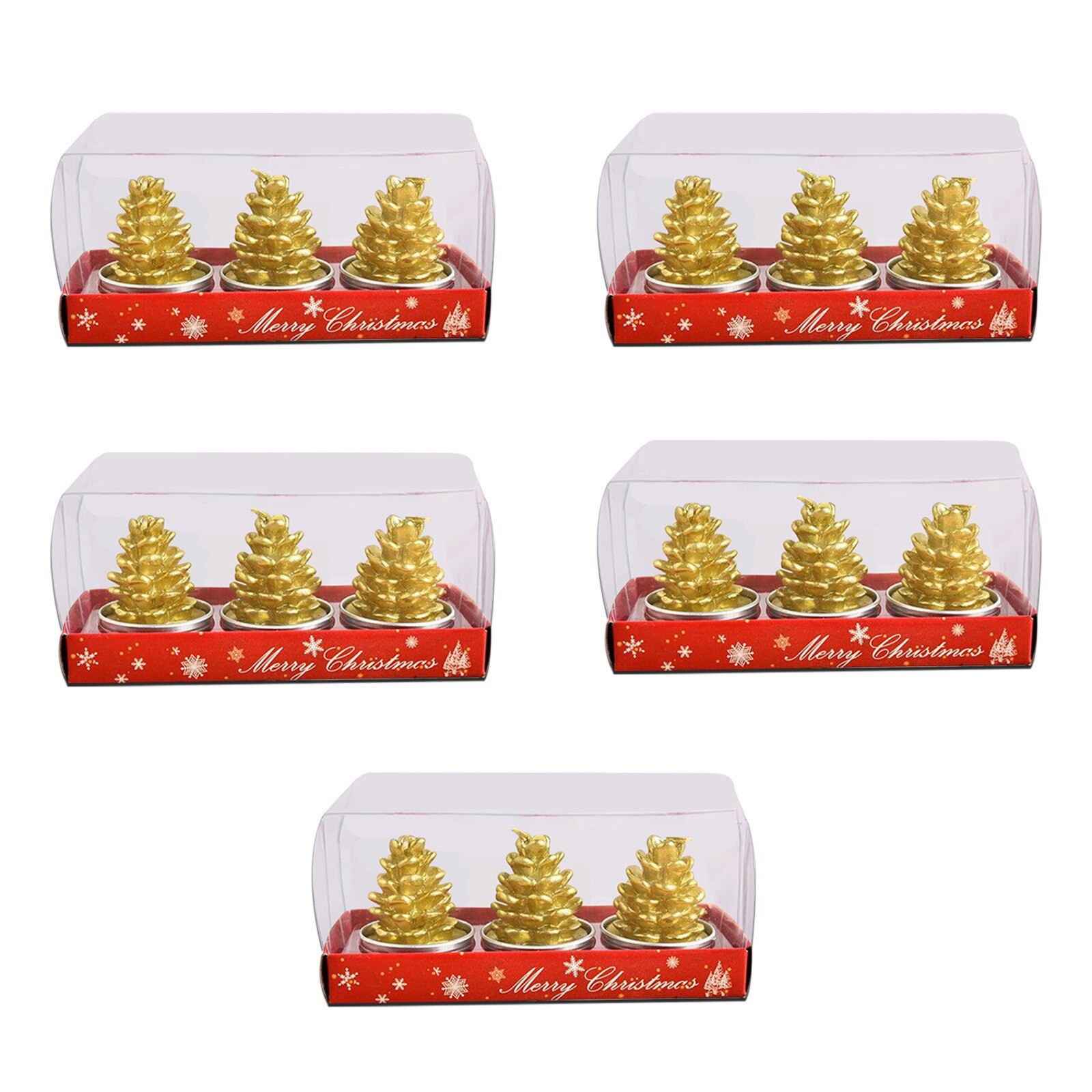 15 pièces noël peint bougies père noël dessin animé bougies noël bougie peint décoration bougie nouvel an décor: A