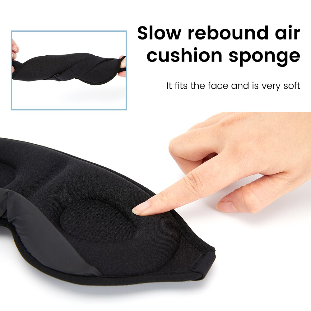 3D Sleeping Mask Block Out Light Soft Padded Sleep Mask for Eyes Slaapmasker Eye Shade Blindfold Sleeping Aid Face Mask Eyepatch
