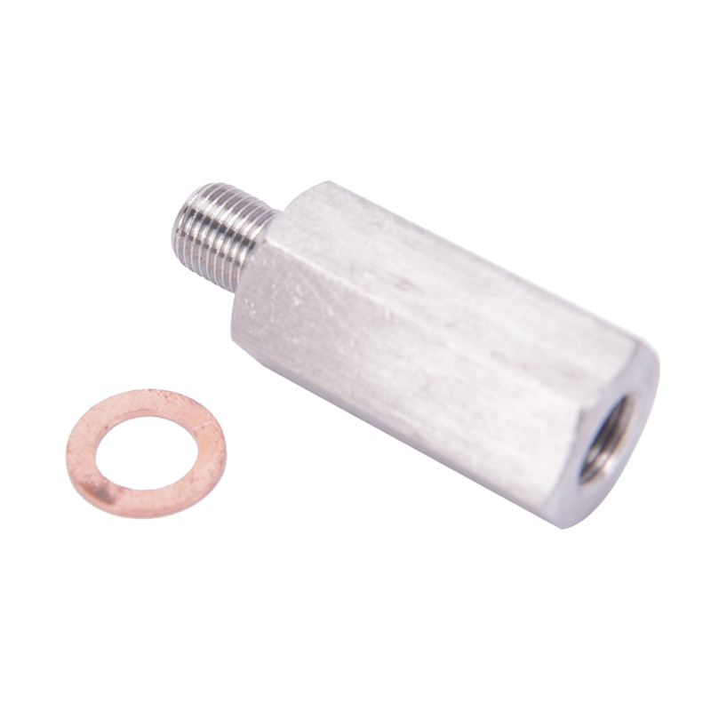 1/8" BSPT Oil Pressure Sensor Tee to NPT Adapter Turbo Supply Feed Line Gauge
