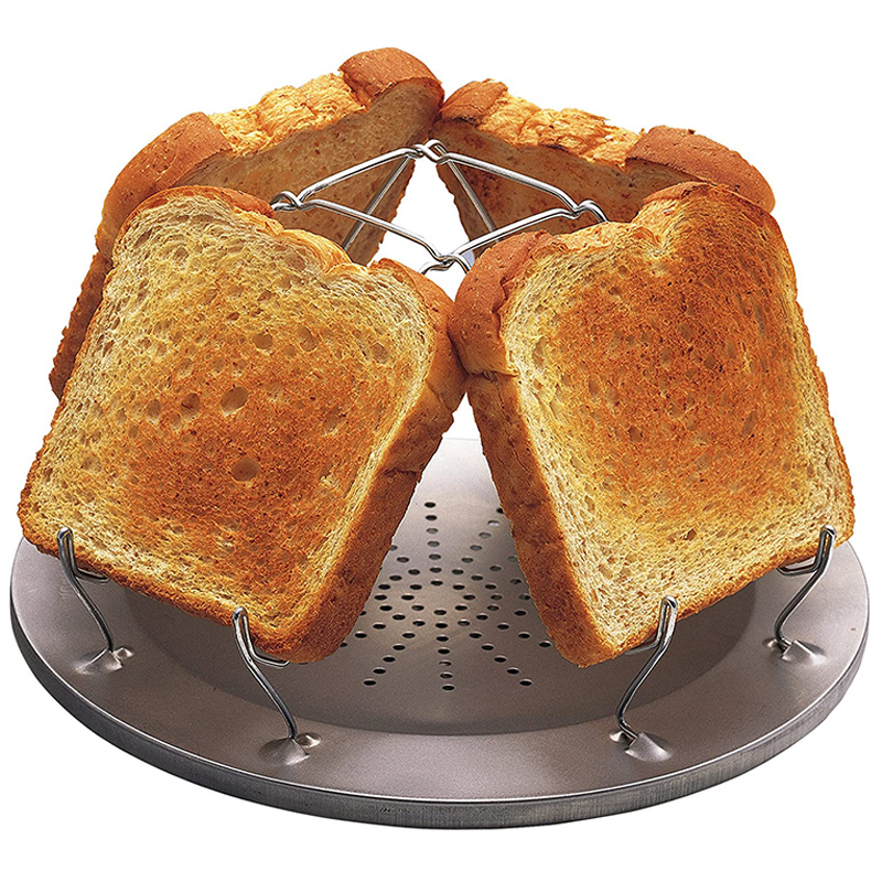 Tostadora portátil Simple de acero inoxidable, tostadora para acampar al aire libre, tostadora portátil plegable, horno multiusos, parrilla para acampar