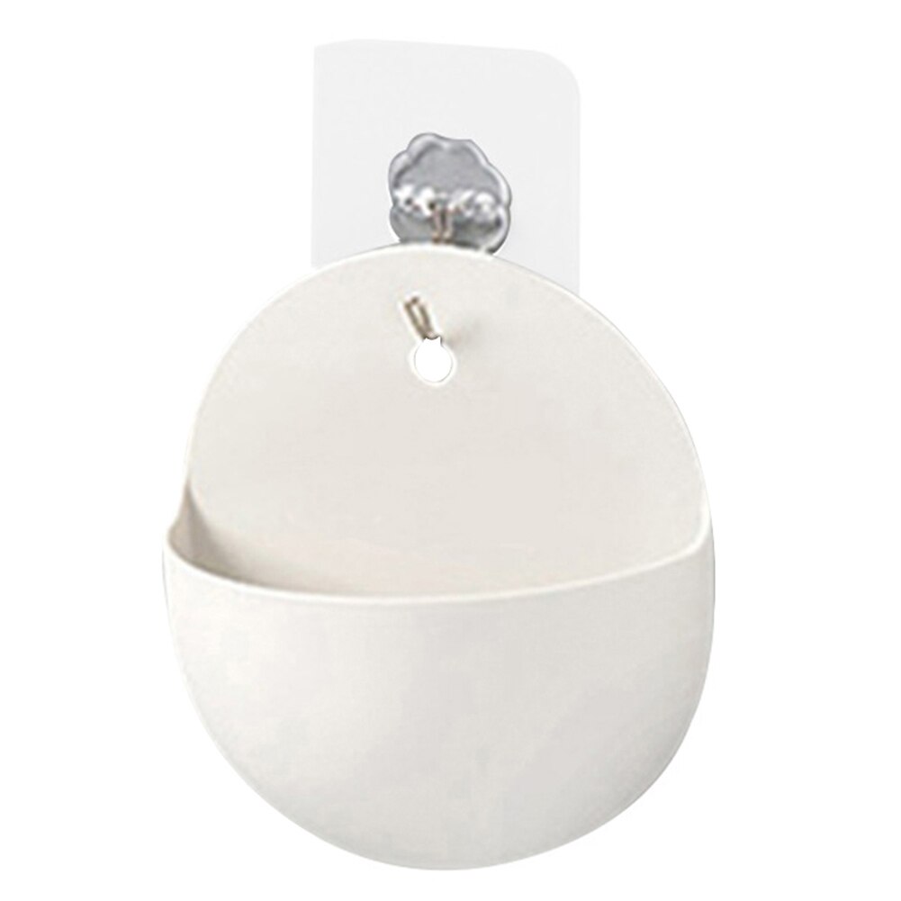 Decorative Plastic Hanging Pots Flower Pot Wall Mounted Flowers Garden Indoor Wall Decoration for Succulent Plants GHS99: B-White