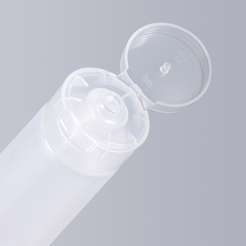 10PCS Empty Plastic Squeeze Tubes Translucent Cosmetic Containers Refillable Plastic Tube Travel Bottle