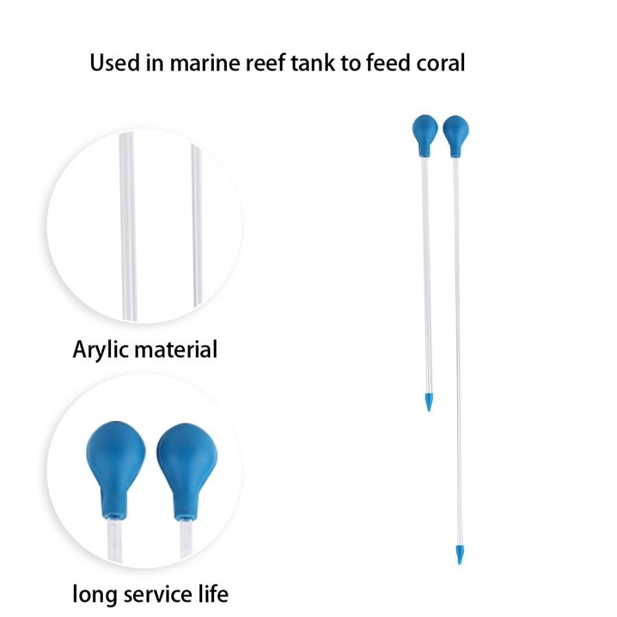 2Pcs/Set Arcylic Coral Feeder Tube Liquid Fertilizer Add Reef Fish Tank Aquarium Pet Feeders Coral Feeding Tube