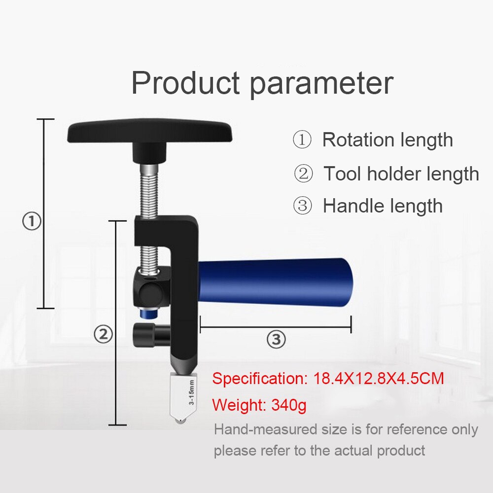 1Pc Draagbare Handleiding Keramische Tegels Snijder Multifunctionele Aluminium Twee In Een Glassnijder Keramische Tegel Cutter Glassnijder