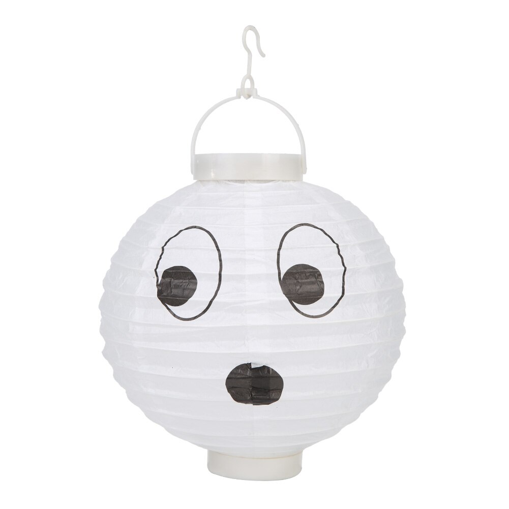 20Cm Ronde Uitdrukking Festival Papieren Lantaarn Herbruikbare Diy Opknoping Bal Lamp: WHITE