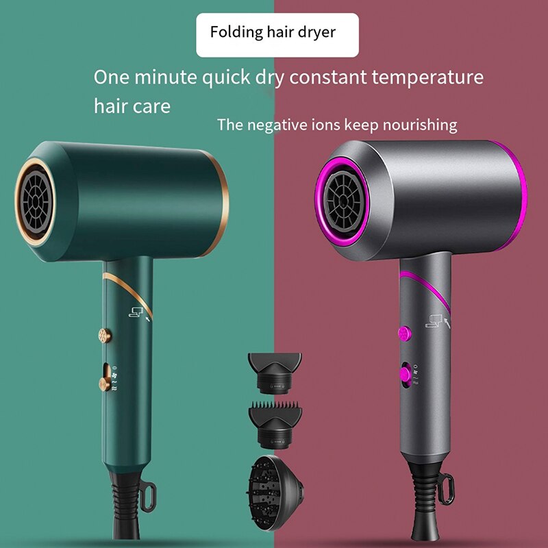 Leafless hair dryer, negative ion hair dryer, 360 degree nozzle temperature and wind speed control, hair styling