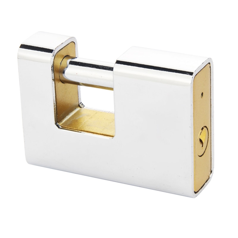 1Pcs Marble Texture Rectangular Horizontal Opening Lock Anti-theft Padlock Stainless Steel Burglar Padlock Security Safety Lock