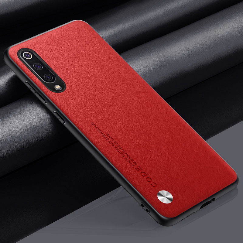 Luxury PU Leather Case For Xiaomi Mi 9 SE 9SE Matte Cover Silicone Shockproof Protection Phone Case For Xiaomi Mi 9 9T Pro Mi9: aluminum / Orange