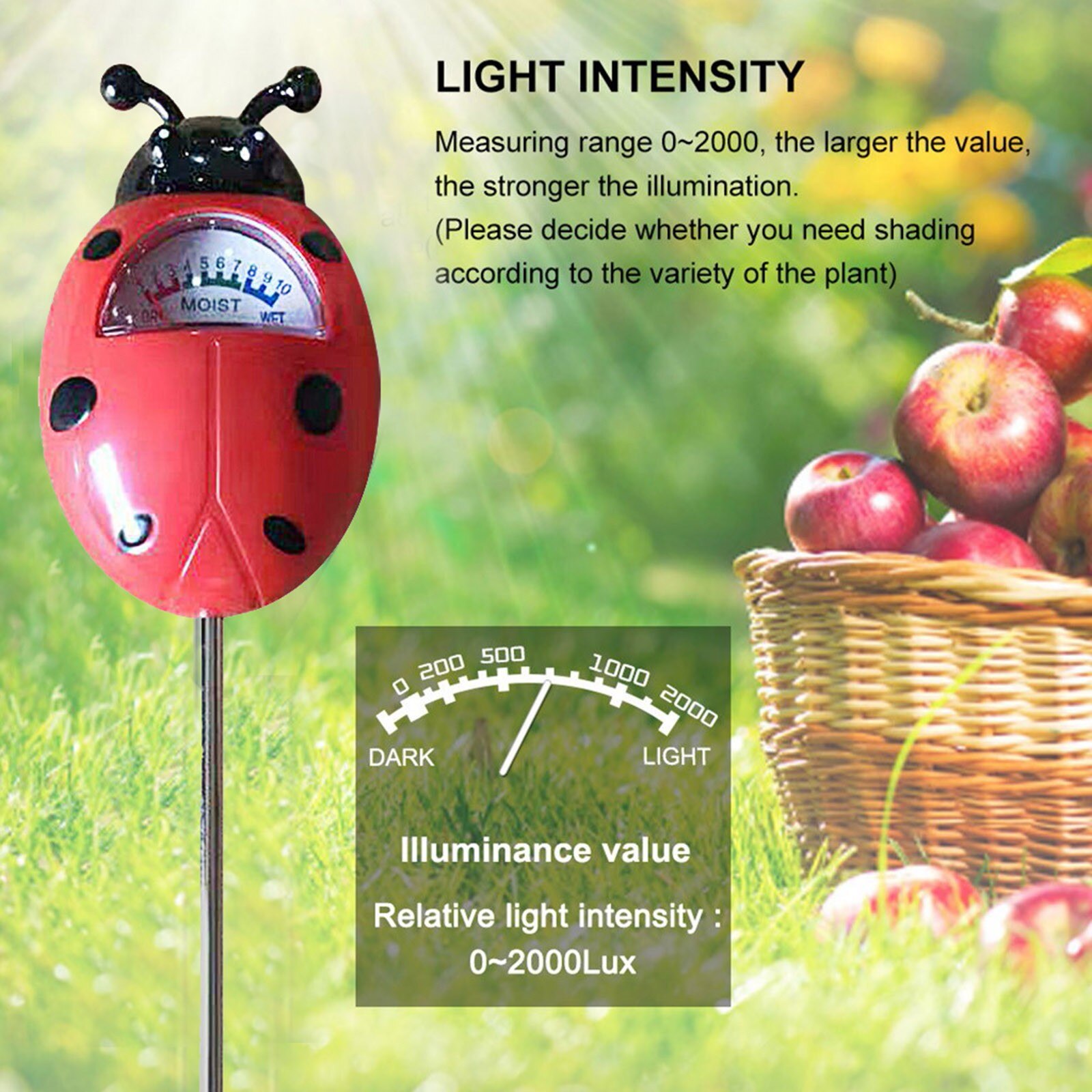 Testeur de Ph du sol 3 en 1, testeur d'humidité et d'acidité du sol, testeur d'humidité du sol, pour les semis de plantes de jardin