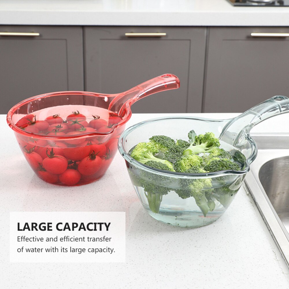 3 uds cuchara de agua de gran capacidad de plástico de mango largo cucharón de agua cuchara para agua para baño cocina hogar