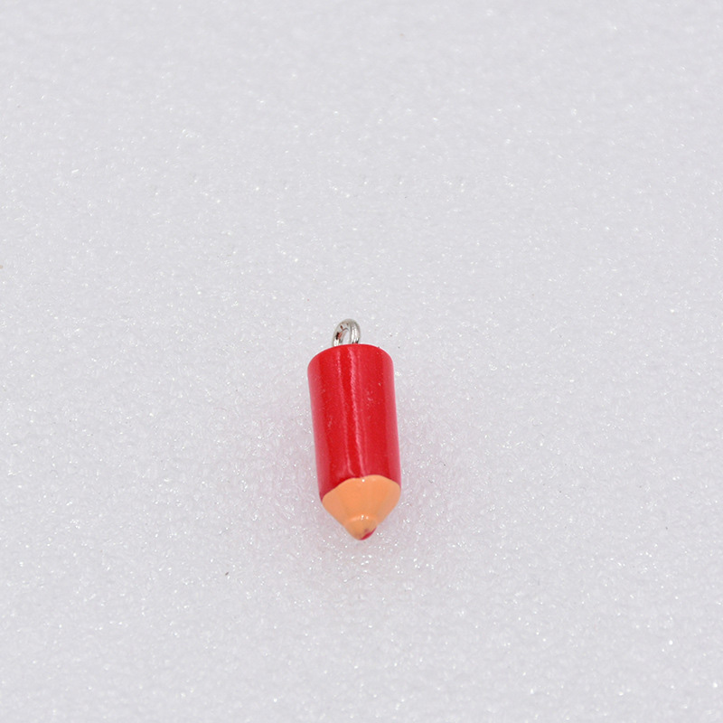 10 Uds. De dijes de cabeza de lápiz de simulación, colgantes rojos y amarillos para hacer joyería DIY, accesorios hechos a mano, pendientes, collar, pulsera: Violeta