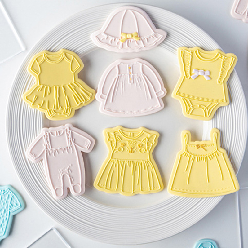 Baby-Kleidung, Keksausstecher, Prägung, Babyparty, Geburtstag, Fondant, Kekse, Werkzeuge für Kuchendekoration, Backzubehör für freundlicher