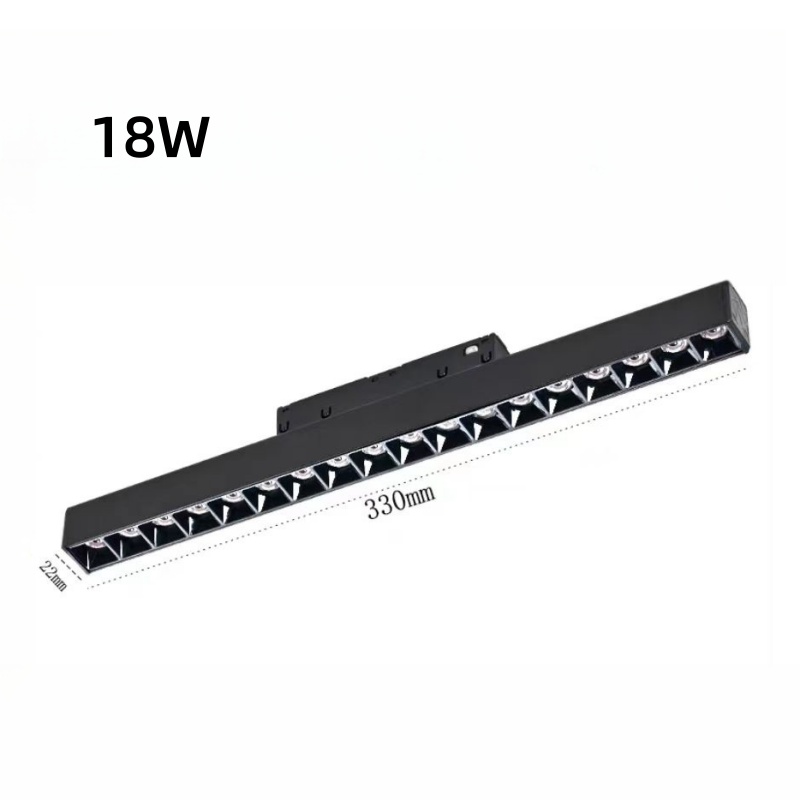 Holofote embutido de led, 6w, 12w, 18w, 24w, luz de pista magnética, grade dobrável, holofote de teto, luz interna, dc48v/ac220v: ROXO ESCURO / Preto