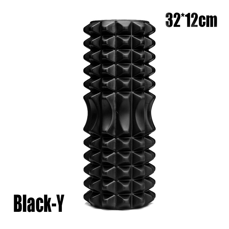 Yoga Foam Pilate Fitness Roller EVA Sports Column Train Gym Physical Massage Grid Floating Trigger Point Therapy Exercise block: Black