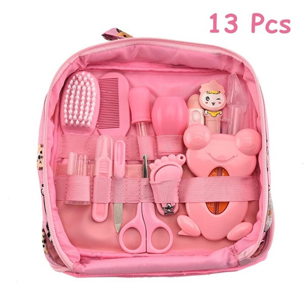 6/8/10/13pcs Bambino Assistenza Sanitaria Kit Lucidatore Del Chiodo Strumento Bambino Dei Capelli Portatile di Sicurezza Clippers Forbici chiodo Insieme di Spazzola Pettine Riparazione U3V3
