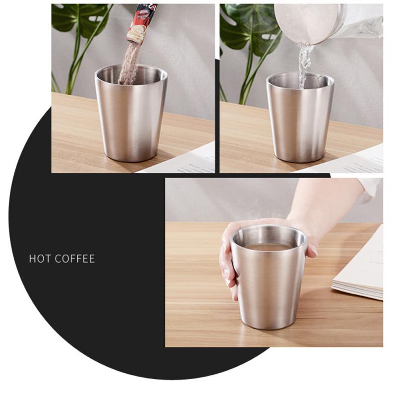 Double Stainless Steel Mug Cup Cold Metal Beer Mug Bar Party Tumbler Coffee Cup Kitchen Accessories Для Кухни