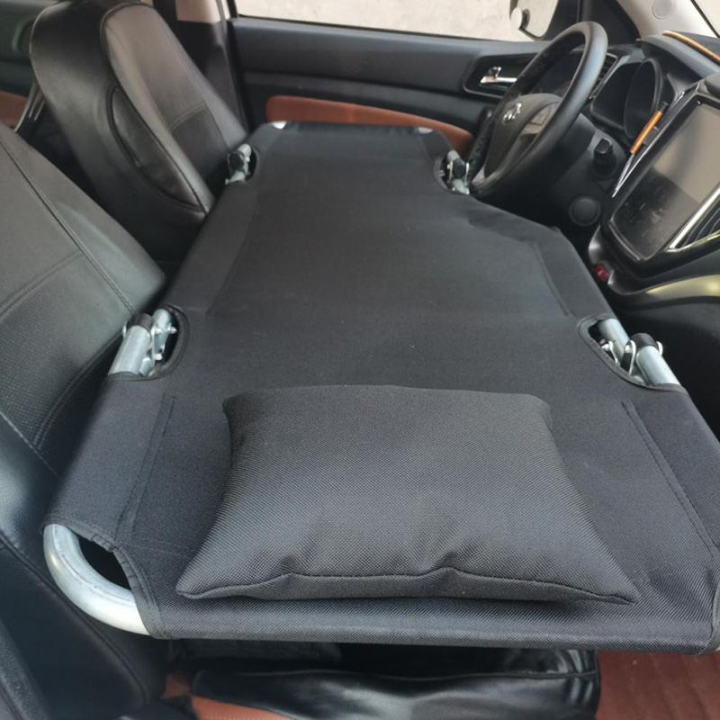 Opklapbaar autobed, draagbaar opklapbaar campingbed, multifunctioneel autobed, auto-accessoires: Zwart