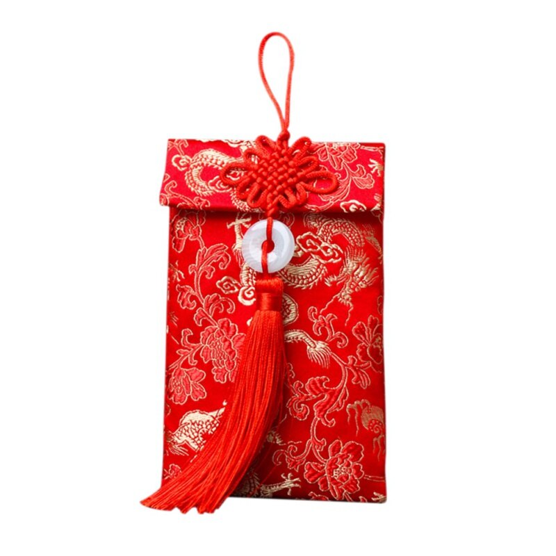 High-End Bruiloft Stof Rode Envelop Persoonlijkheid Brocade Rode Envelop Voor Bruiloft Verjaardag Jaar Rode Envelop M: 4