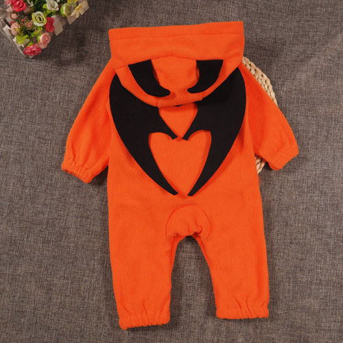 Halloween Rompertjes Pasgeboren Jongen Meisjes Een Stuk hooded Jumpsuit Kleding Outfits lange pompoen Rompertjes voor baby