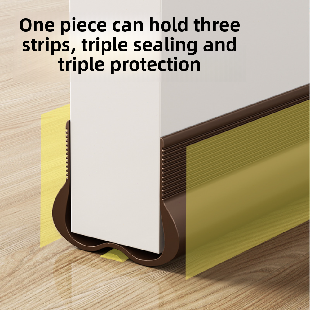 Joint inférieur de porte flexible en PVC, bouchon anti-froid pour l'insonorisation, protection d'écart sous la porte pour piège à basses à domicile et au bureau