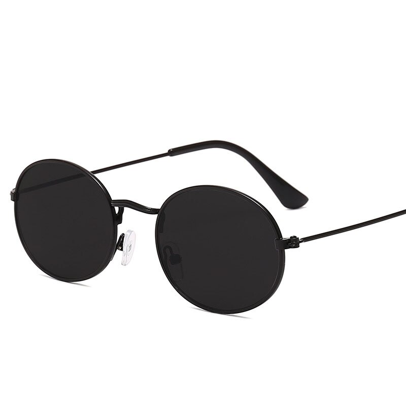 Populaire retro ronde montuur zonnebril heren zonnebril dames zonnebril klassieke metalen vorm ovale zonnebril