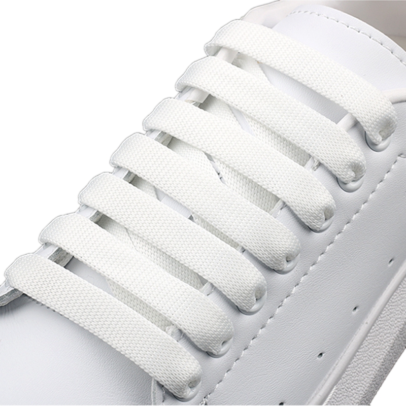 Lacets de couleur dégradé, arc-en-ciel MCQ, chaussures blanches classiques décontractées, plates, tissage de précision unisexe, 100CM, 6 couleurs