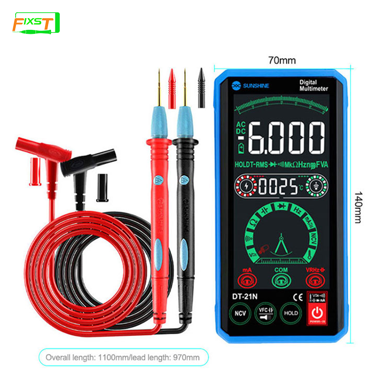 SUNSHINE DT-20N Touch Multimeter Digital Tester Instrument Test Precision Components Carry Around Accurate Measurement