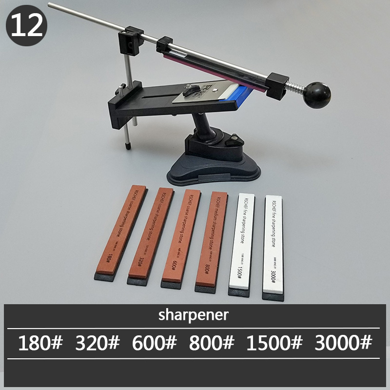 ruixin pro Sharpener Kitchen Knife Fix Fixed Angle with multi stones sharpening stone whetstone grind: 12-sharpener 6S reco