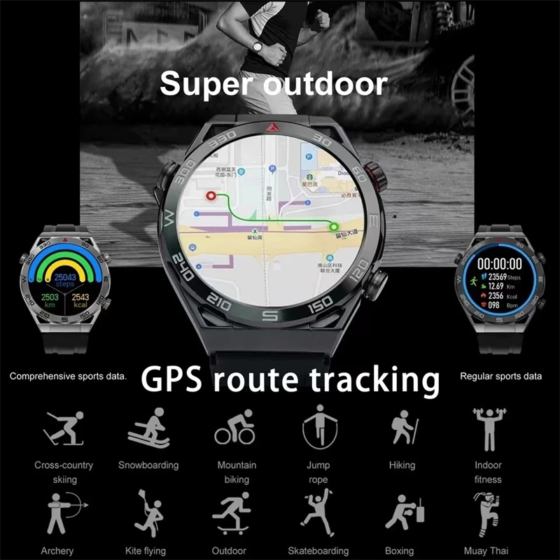 Huawei DT UltraMate Smartwatch pour homme, NDavid, boussole, appel Bluetooth, suivi GPS, ECG 2024 +, sport, original, , 100