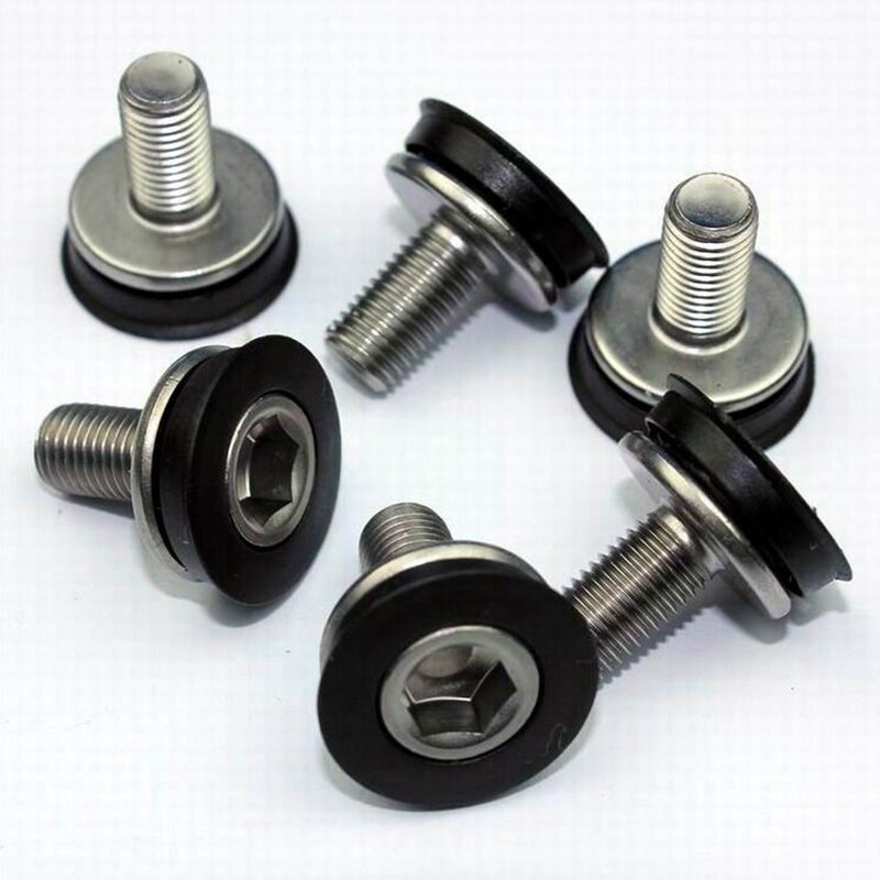 1Pair M8 Stainless Steel Water Proof MTB Bicycle Chainwheel Caps Cover Bike Crankset Crank Screws Bike Bottom Bracket Bolts